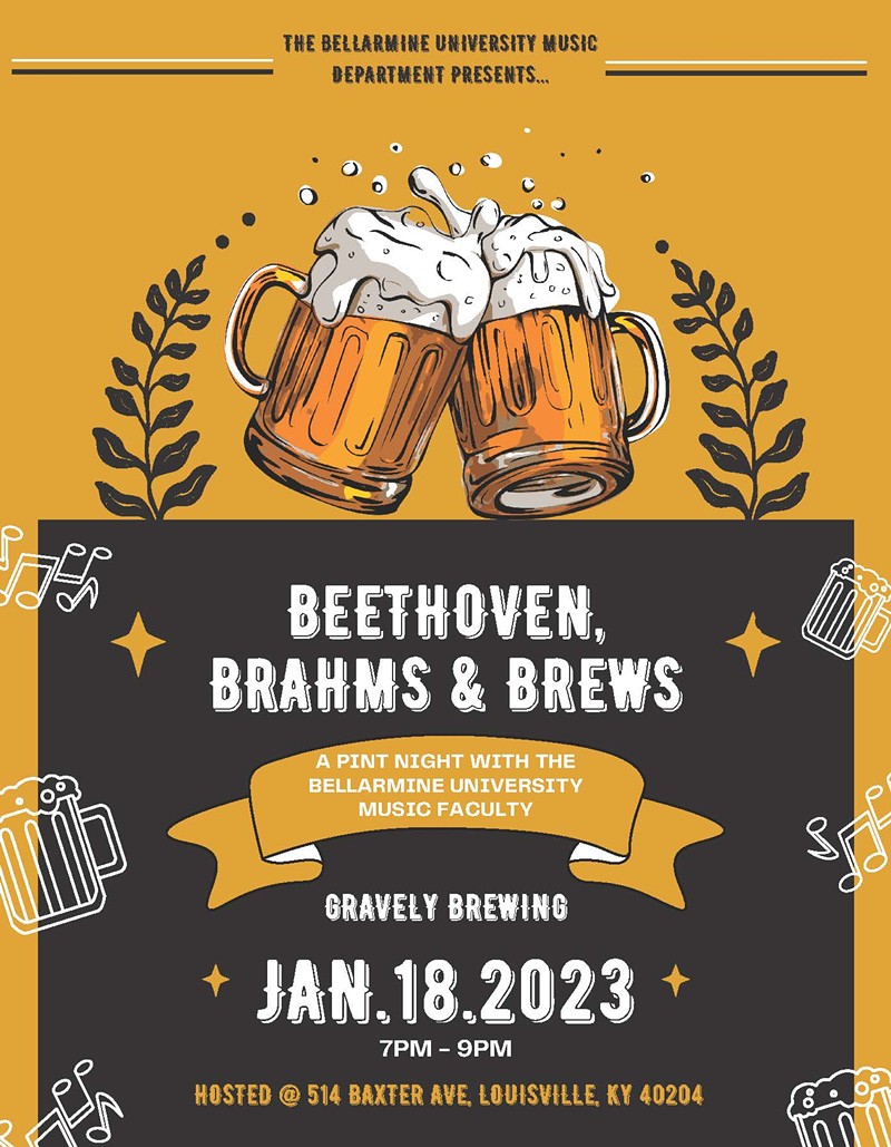 Experience Beethoven, Brahms And Brews With Bellarmine's Music Faculty At Gravely Brewing