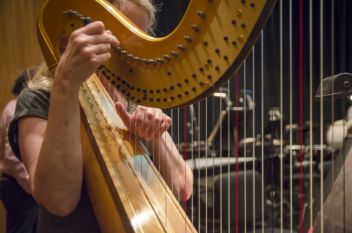 Behind the Scenes of The Greatest: Tuning of a harp. - Nik Vechery
