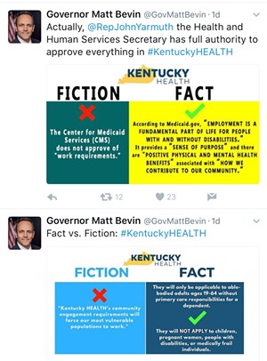 Gov. Bevin's "Fact or Fiction" Tweets