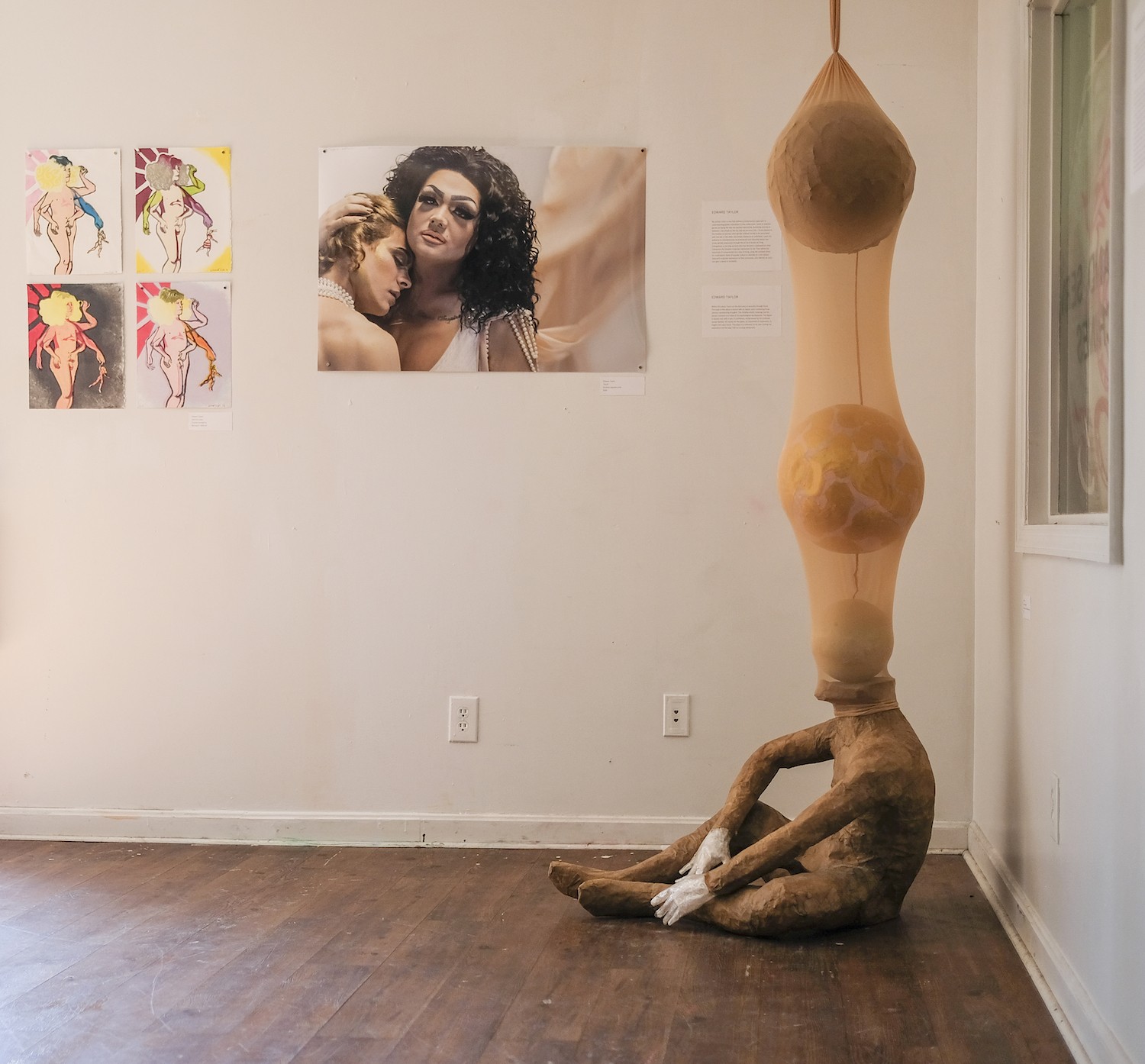These pieces are the works of multi-media artist Edward Taylor. &#147;My artistic vision is one that defines a contemporary approach to understanding gender expression of this millennium. I want to redefine gender as being the way we express masculinity, femininity and the in-between&#151;not simply by the sex that we are born into.&#148;