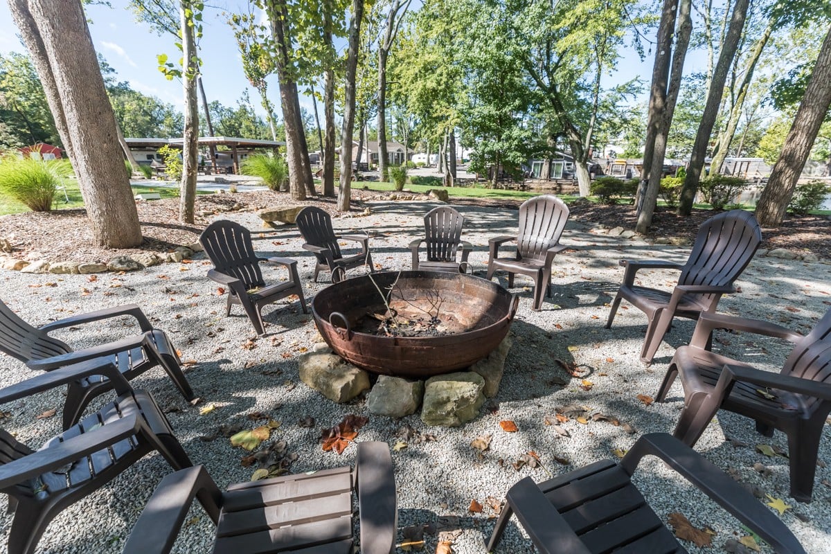 There are multiple fire pits around the property where renters can gather.