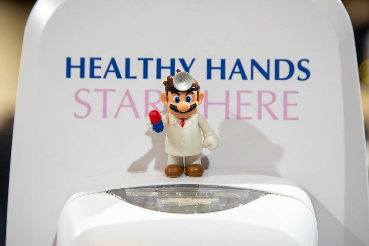 Dr. Mario trying to keep everyone healthy at the Expo. - Nik Vechery