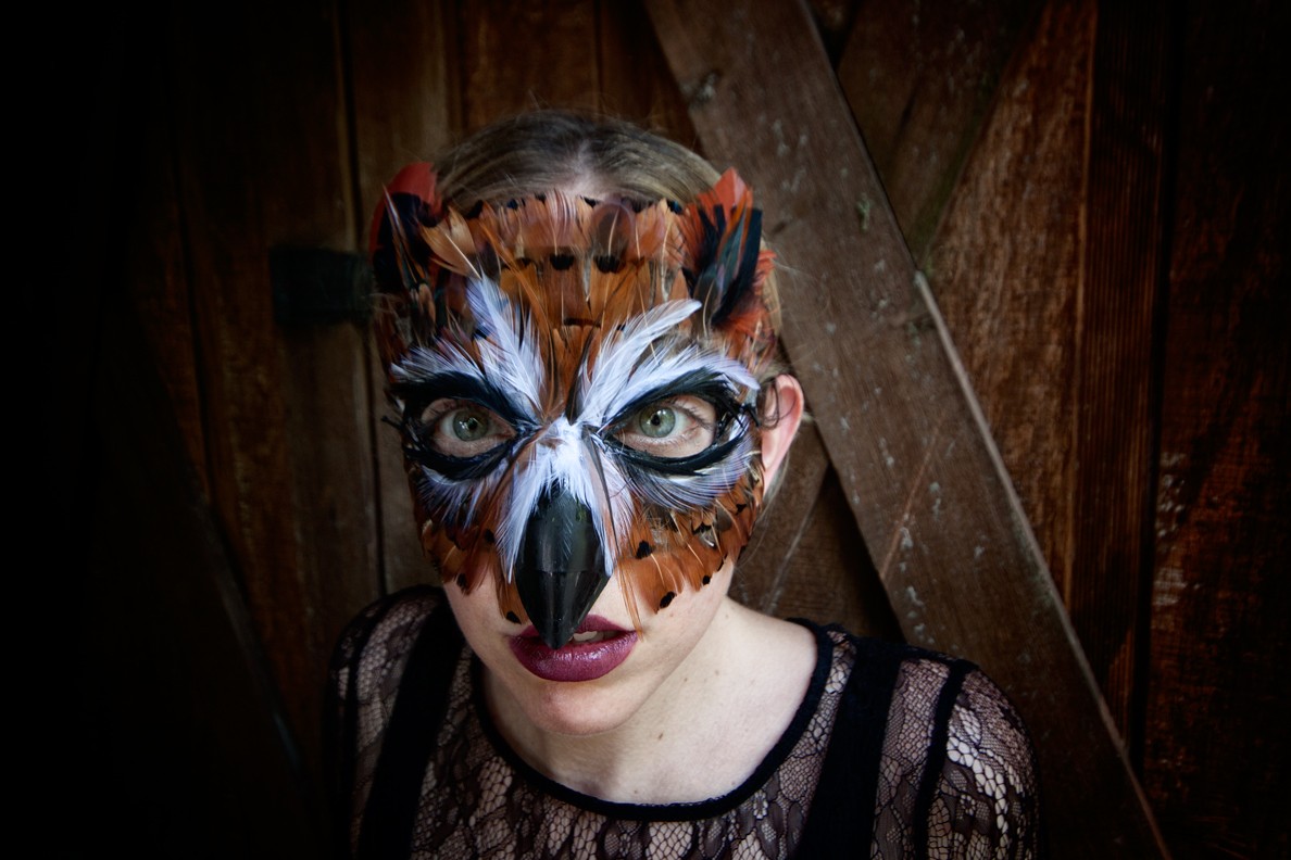 A mask by artist Mary Levinsky