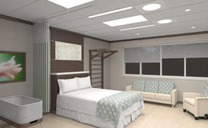 "The Birthing Place" will offer eight luxury suites for those about to go into labor. - UofL Health and LMH Architecture