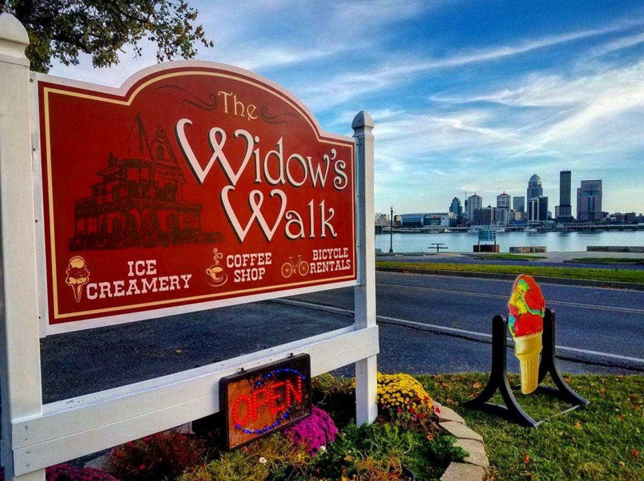 The Widow's Walk Ice Creamery
415 E. Riverside Drive, Clarksville
Though an old Victorian house by the river seems like an odd place to get a scoop of ice cream, the Widow&#146;s Walk is quite popular and definitely worth a visit. Stop for the ice cream, stay for the gorgeous view of the Ohio River at sunset.
Photo via facebook.com/thewidowswalkicecreamery