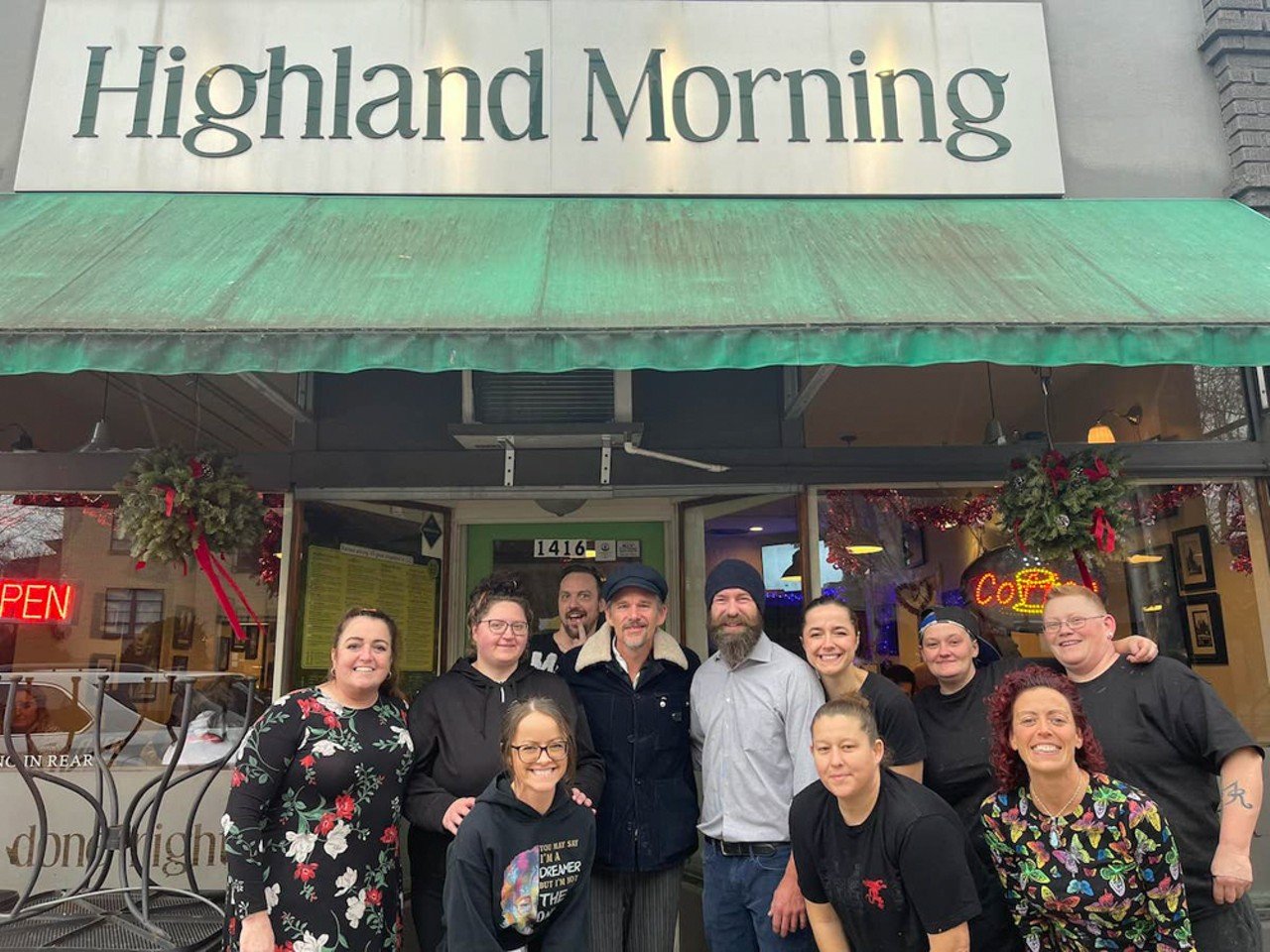  Highland Morning 
1416 Bardstown Rd. 
&#147;Ethan Hawke and his wife could not of [sic] been more gracious and humble,&#148; according to the restaurant&#146;s Facebook page. &#147;Made our morning.&#148;
Photo via Jennifer Leslie.
